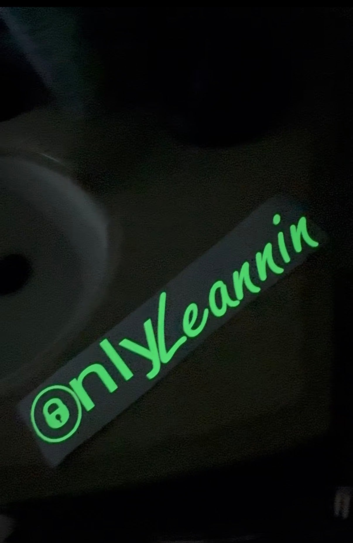 Glow in the dark 11x2 decal